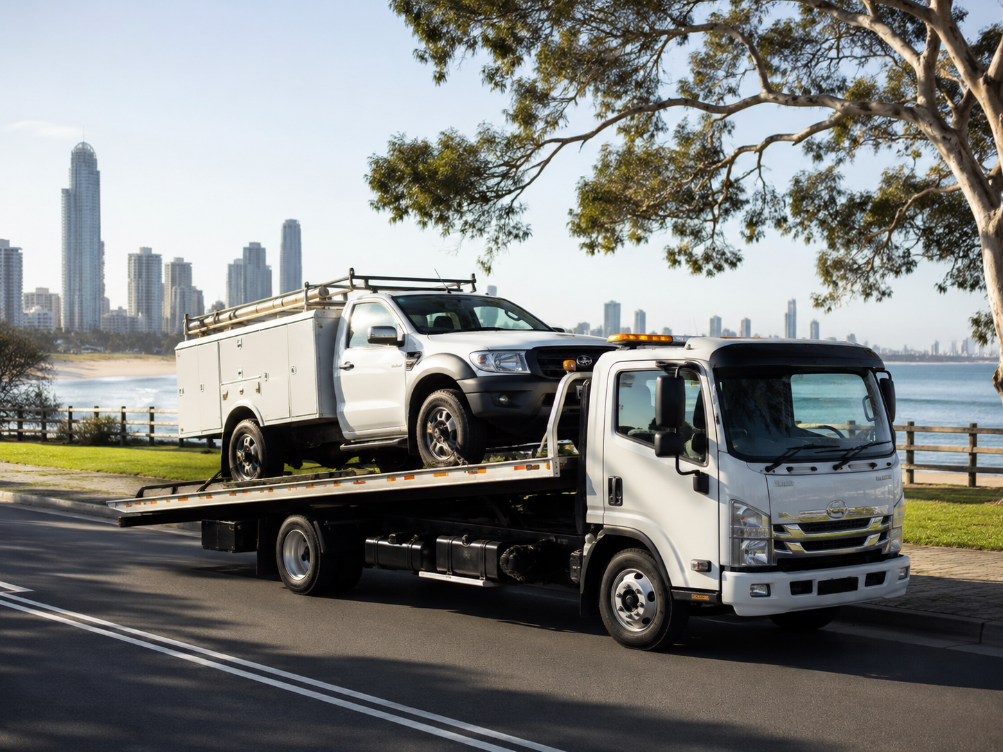 Tow truck vehicle recovery.